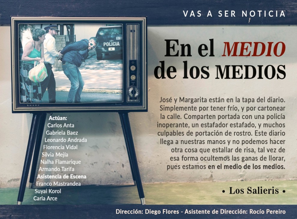 imagen La obra «En el medio de los medios» se presenta en la Nave Universitaria