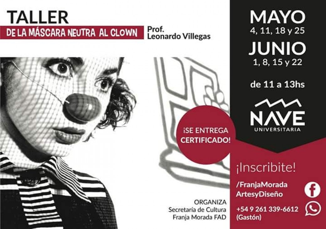 imagen Taller: «De la máscara neutra al clown»