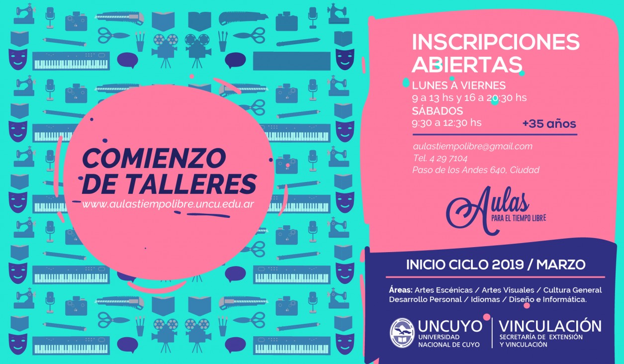 imagen Inscripciones abiertas para los talleres anuales de las Aulas para el Tiempo Libre