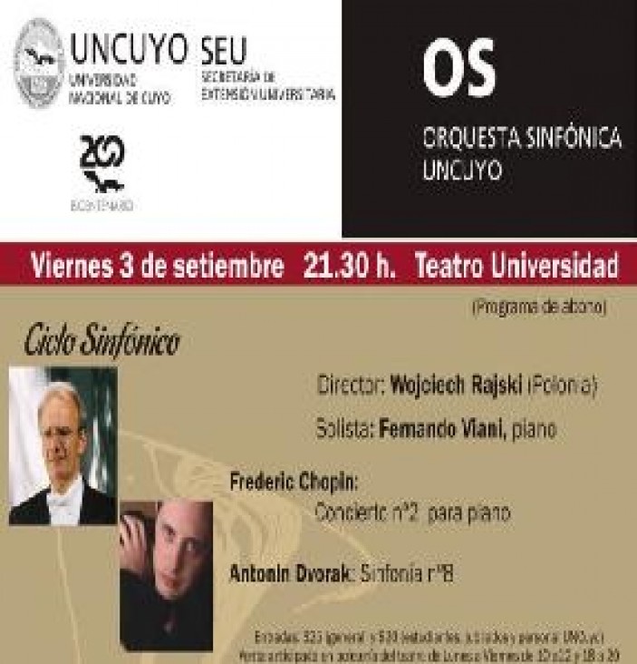 imagen La Orquesta Sinfónica interpretará a Chopin y Dvorak