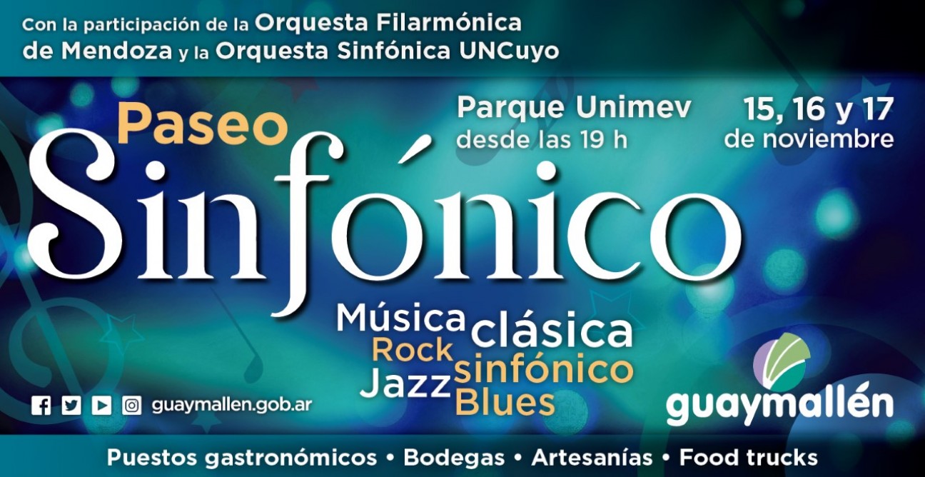 imagen La Orquesta Sinfónica UNCUYO presenta «Danzas del mundo» en una nueva edición del Paseo Sinfónico