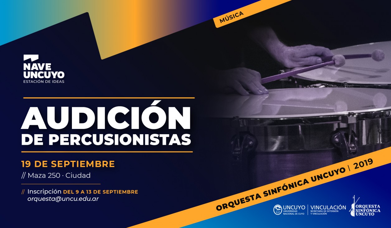 imagen La Orquesta Sinfónica llama a audición de percusionistas