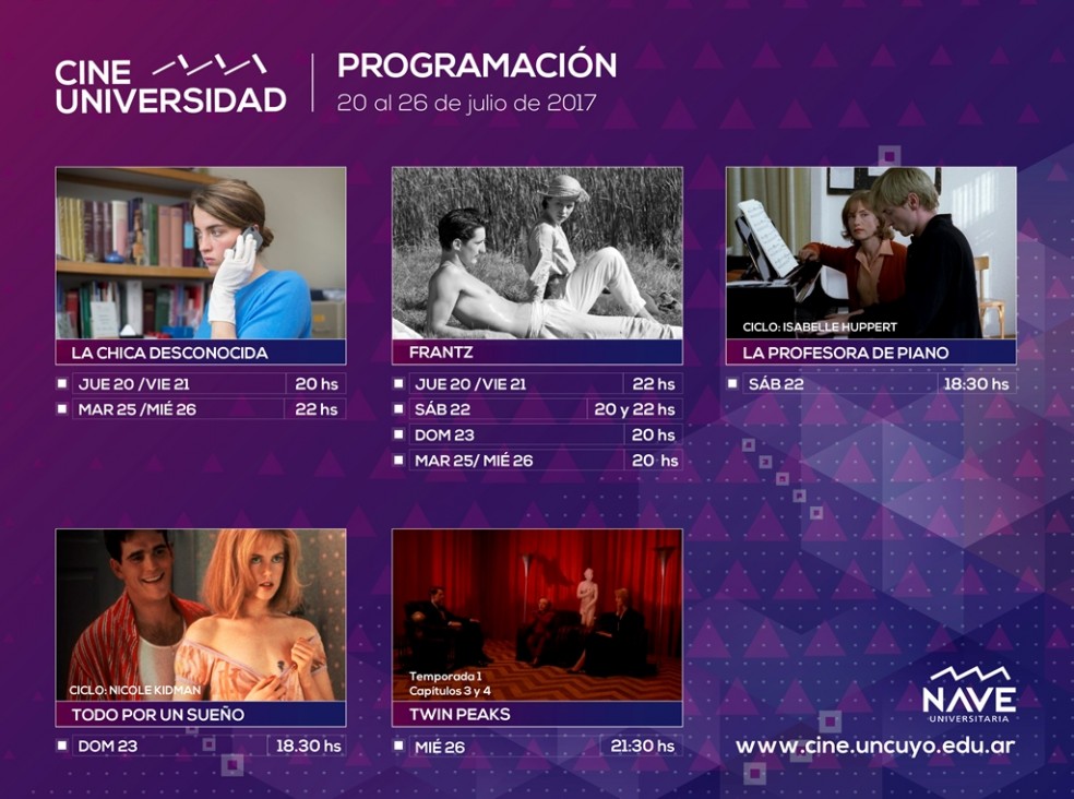 imagen Programación de Cine Universidad del 20 al 26 de julio