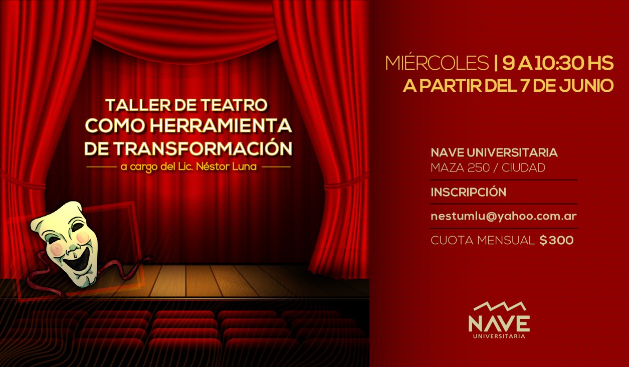 imagen Se brindará un taller de teatro en la Nave Universitaria