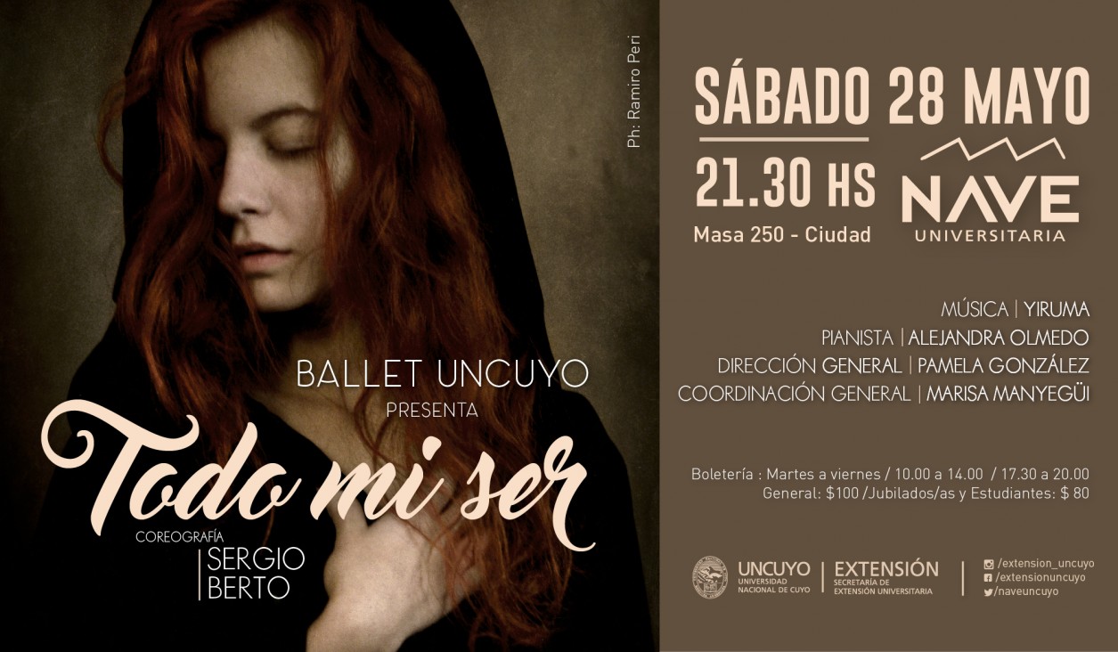 imagen El Ballet de la UNCUYO presentará "Todo mi ser"