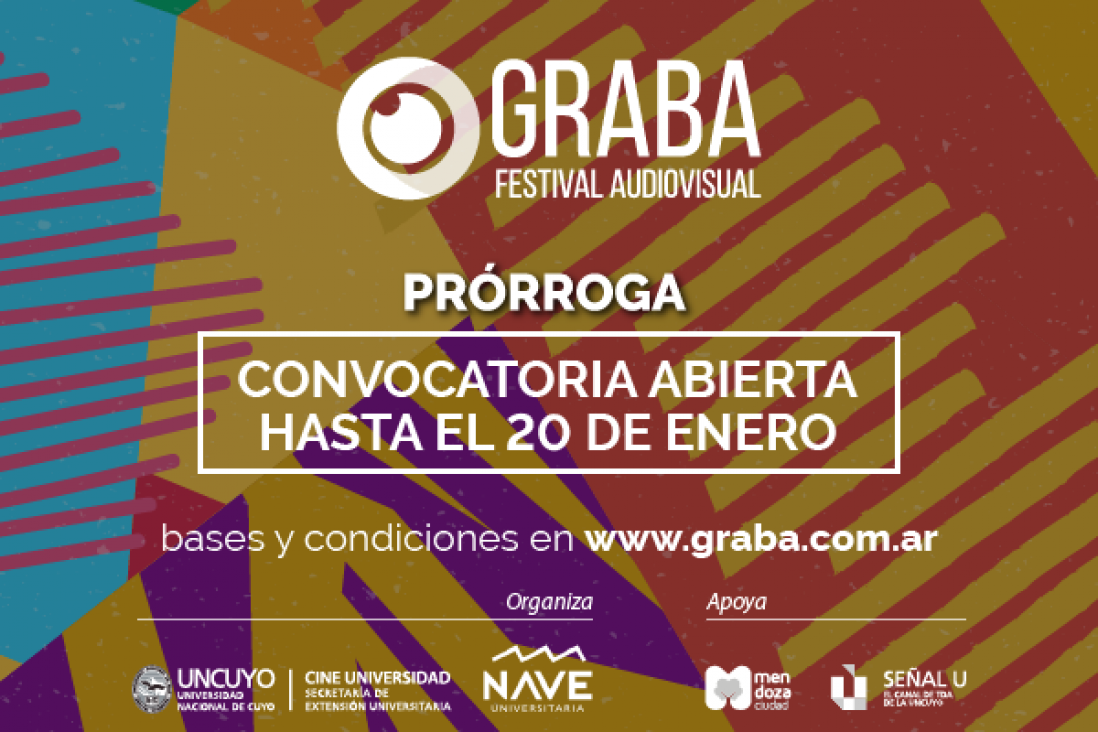 imagen Se extiende la convocatoria para participar del Festival GRABA