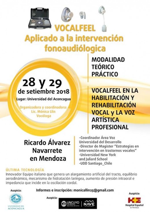 imagen Curso Vocalfeel aplicado a la intervención fonoaudiológica