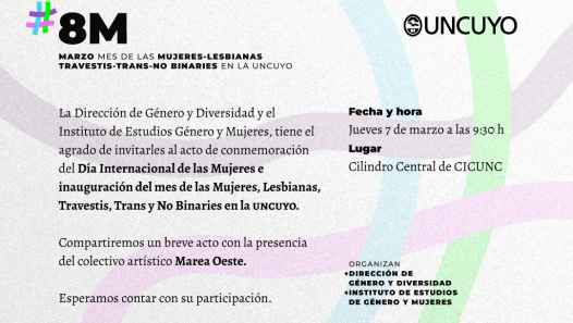 imagen Lanzan agenda de actividades por el Mes de las mujeres Lesbianas, Travestis, Trans y No Binaries en la UNCUYO