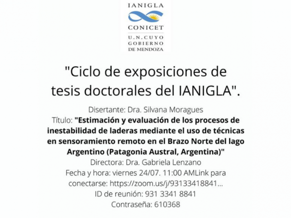 imagen Ciclo de Exposiciones de Tesis Doctorales del IANIGLA