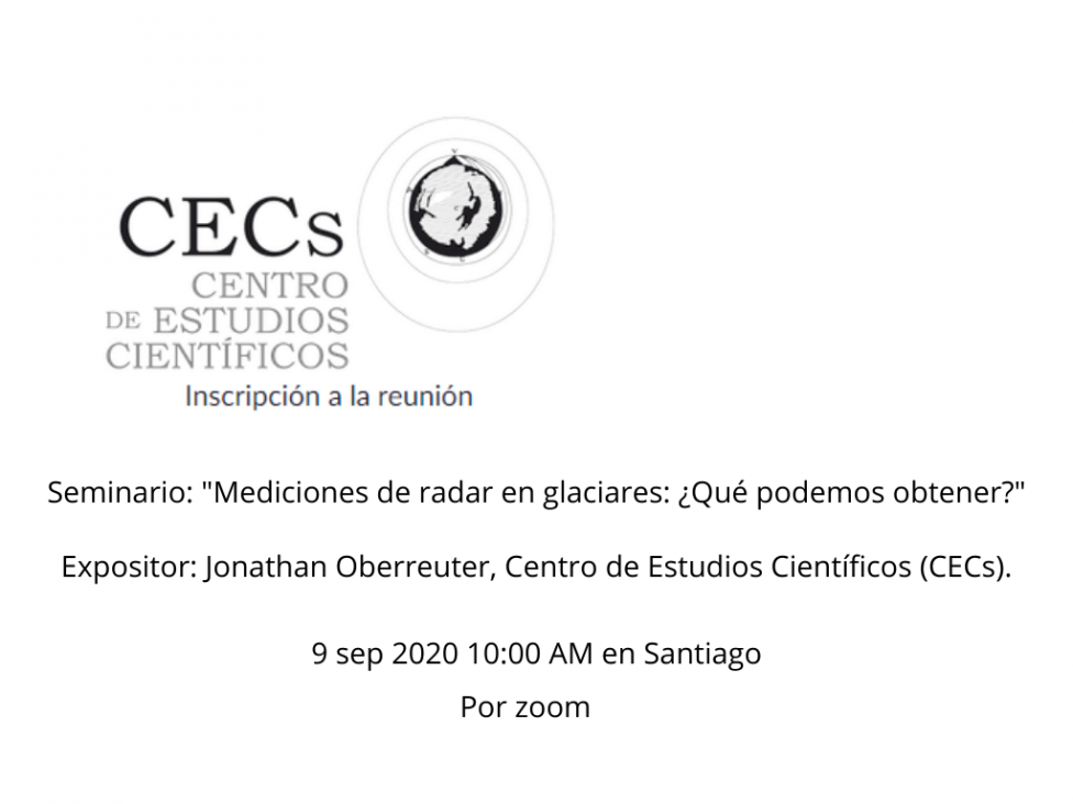 imagen Seminario: "Mediciones de radar en glaciares: ¿Qué podemos obtener?"