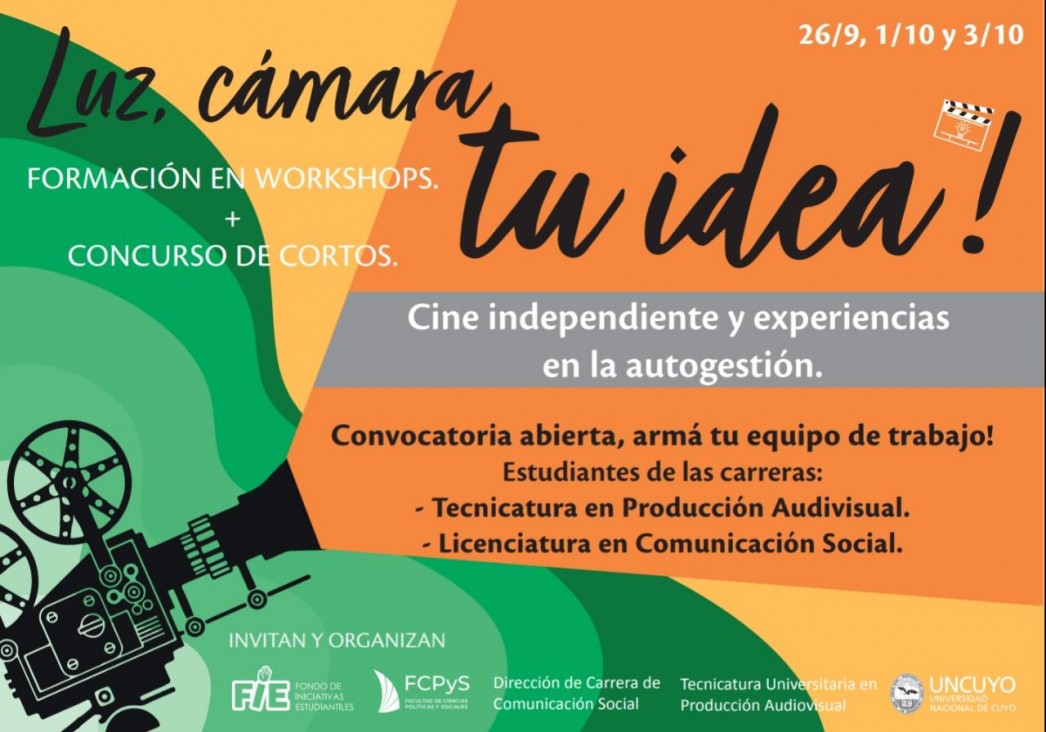 imagen Luz, cámara, tu idea: cine independiente y experiencias en la autogestión 