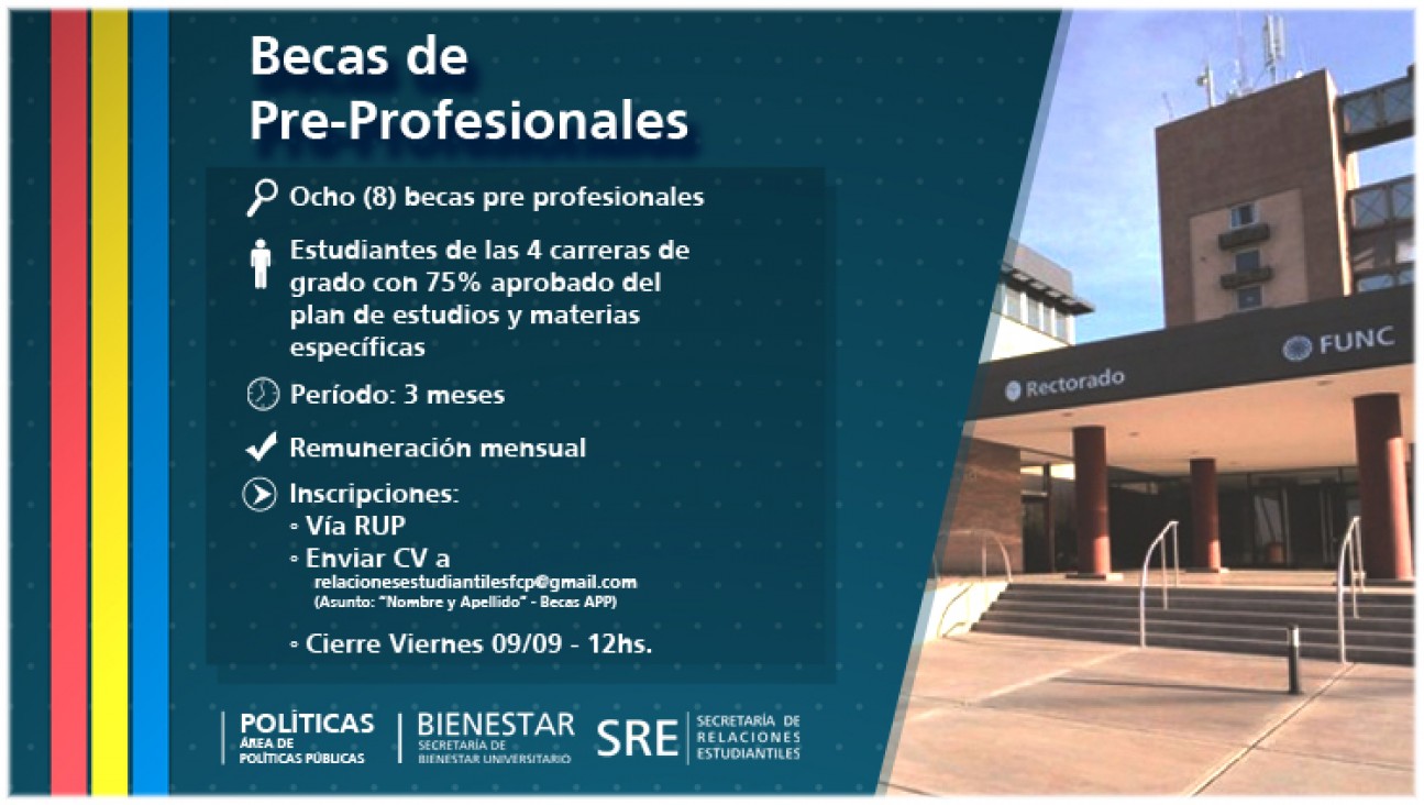 imagen Convocatoria de Becas Pre Profesionales para el Área de Políticas Públicas