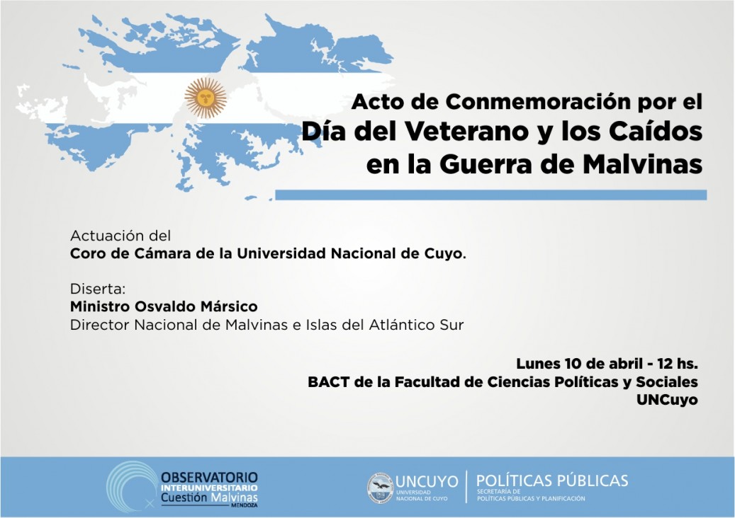 imagen Invitación al Acto en conmemoración del Día del Veterano y de los Caídos en la Guerra de Malvinas