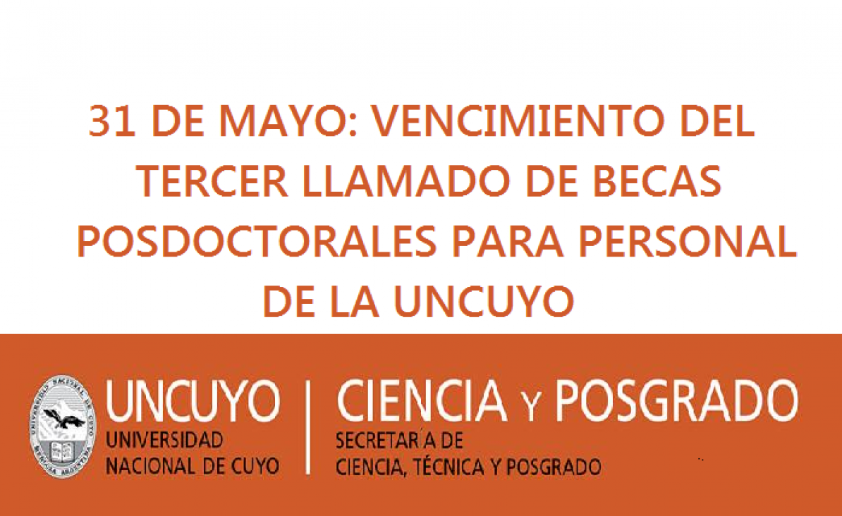 imagen 31 de mayo: vencimiento tercer llamado de becas posdoctorales