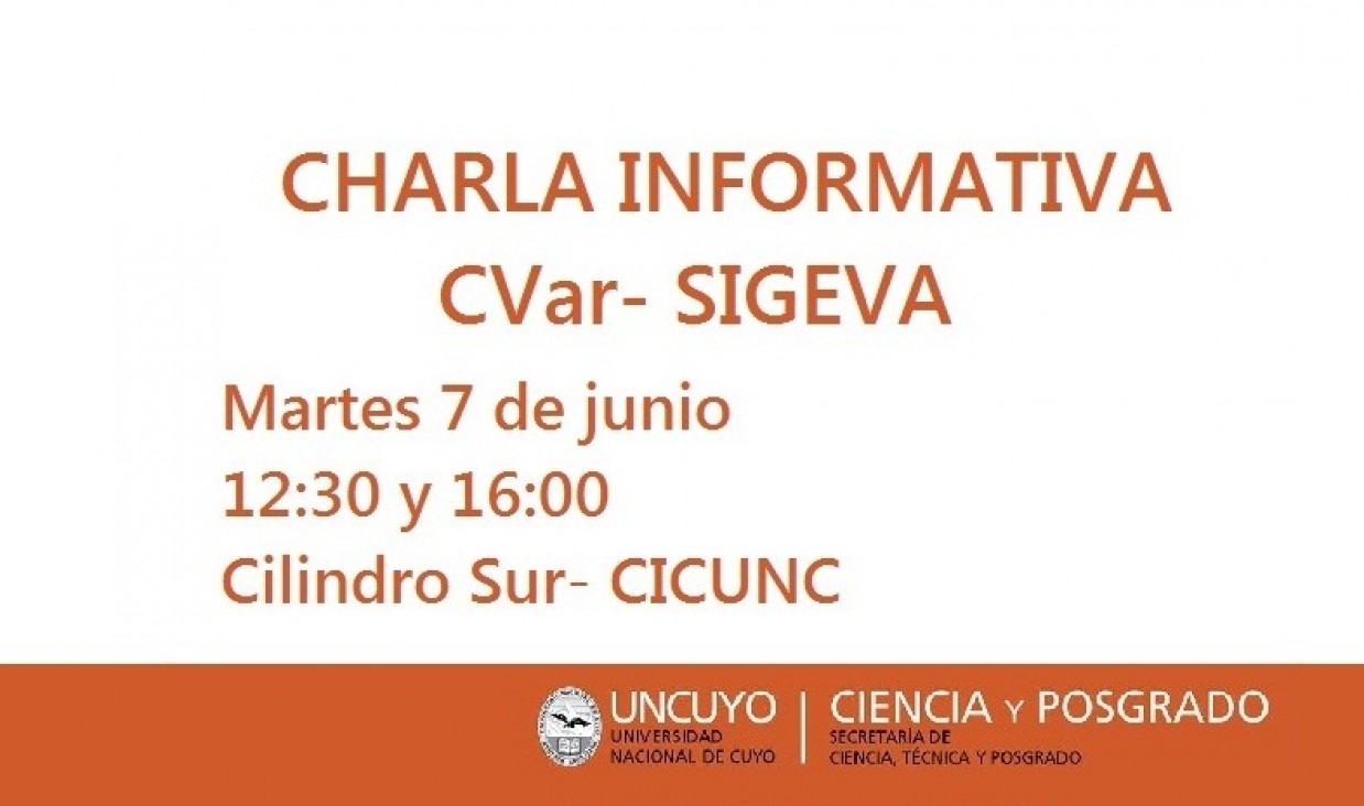 imagen Charla informativa CVAR- SIGEVA