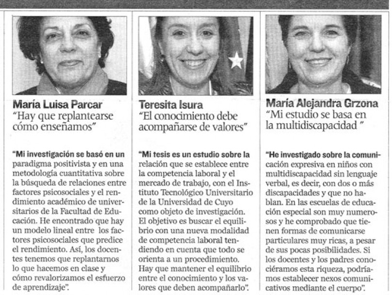 imagen Nuevas doctoras de la UNCuyo se gradúan en España 