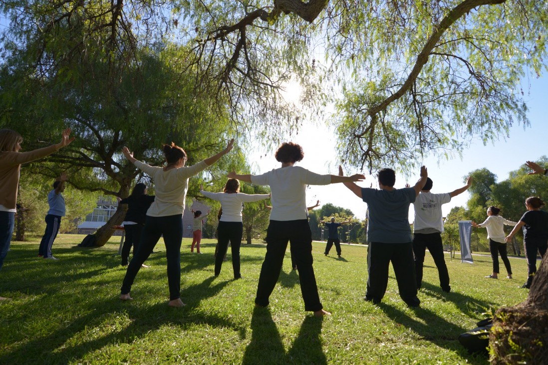 imagen Estudiantes y empleados practicaron Tai Chi 