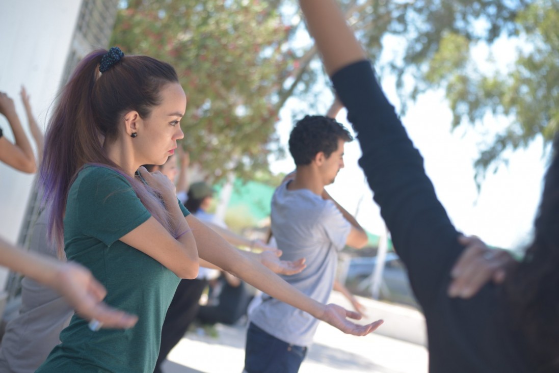 imagen Practican Tai Chi gratis en la Universidad