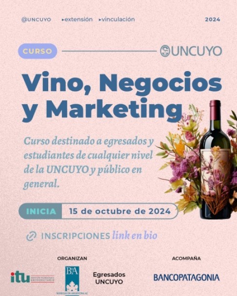 imagen La UNCUYO invita a una nueva edición del curso "Vinos, Negocios y Marketing"