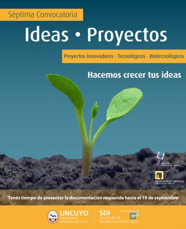 imagen Séptima convocatoria de Ideas-Proyectos de la Incubadora de Empresas de la UNCuyo