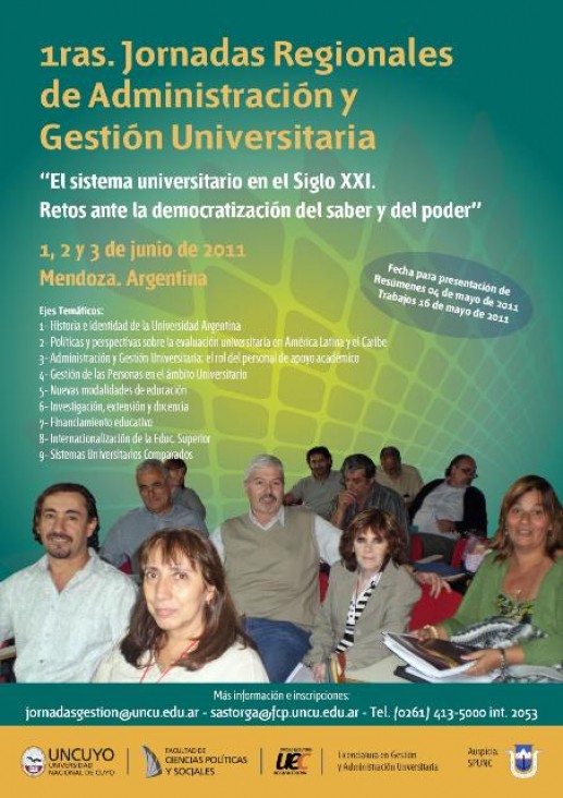 imagen Nuevas fechas de presentación para Jornadas Regionales de Gestión Universitaria