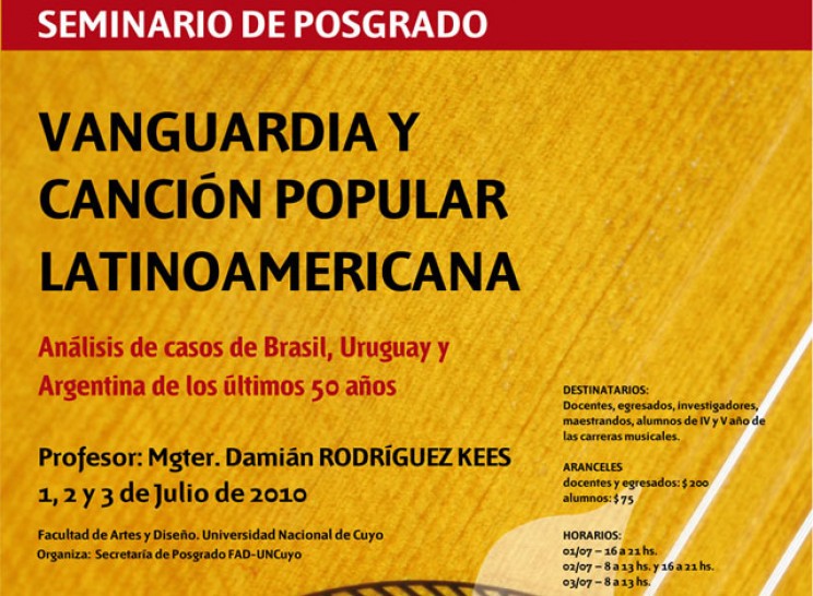 imagen Artes y Diseño ofrece un seminario sobre la Canción Popular Latinoamericana