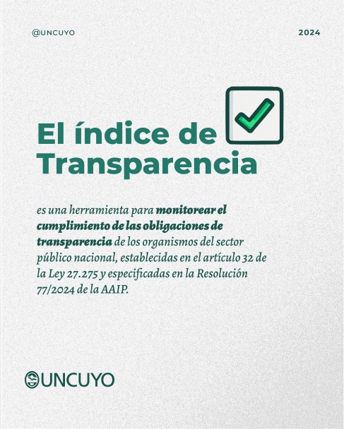 imagen La UNCUYO es la sexta institución más transparente del país