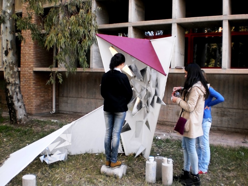 imagen Estudiantes exhibieron estructuras arquitectónicas 