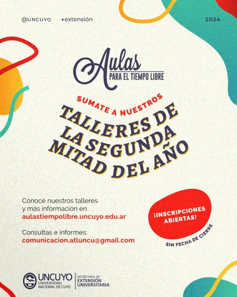 imagen Aulas de Tiempo Libre: un centenar de talleres se podrán cursar hasta fin de año