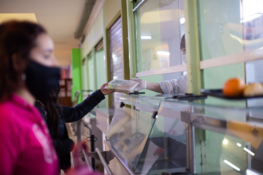 imagen Las bandejas del nuevo sistema "take away" del comedor serán recicladas