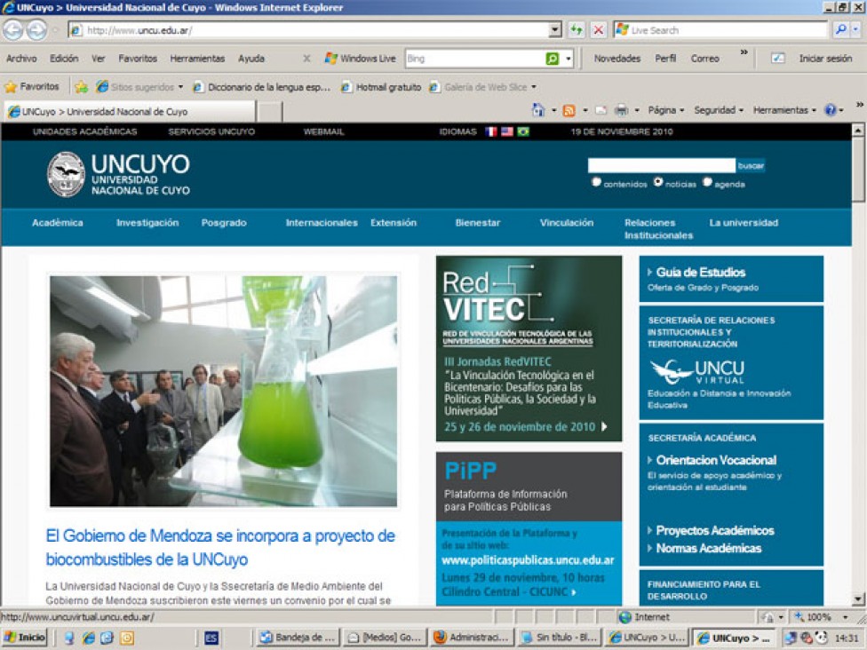 imagen La UNCuyo ocupa un lugar expectante en el mundo Web