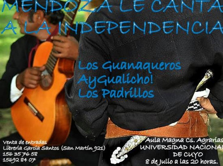 imagen Música en Agrarias: "Mendoza le canta a la Independencia"