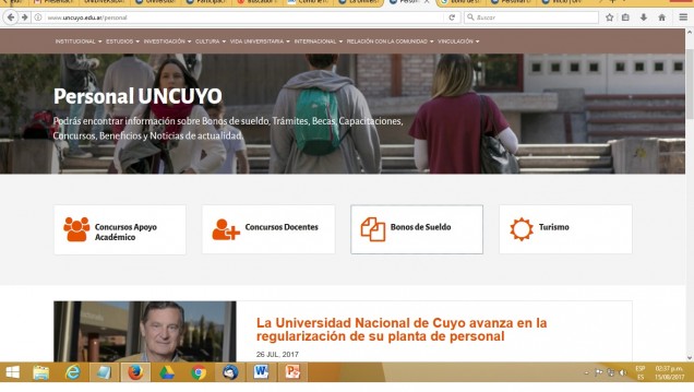 imagen Personal de la UNCuyo ya puede consultar su bono de sueldo digital