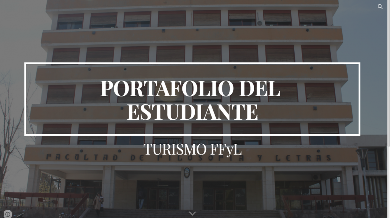 imagen "El portafolio del Estudiante de Turismo", un blog para publicar producciones exitosas