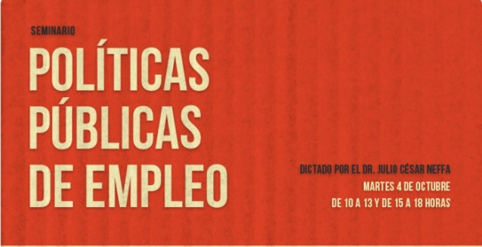 imagen Políticas de empleo y su impacto en la Argentina, tema de un Seminario