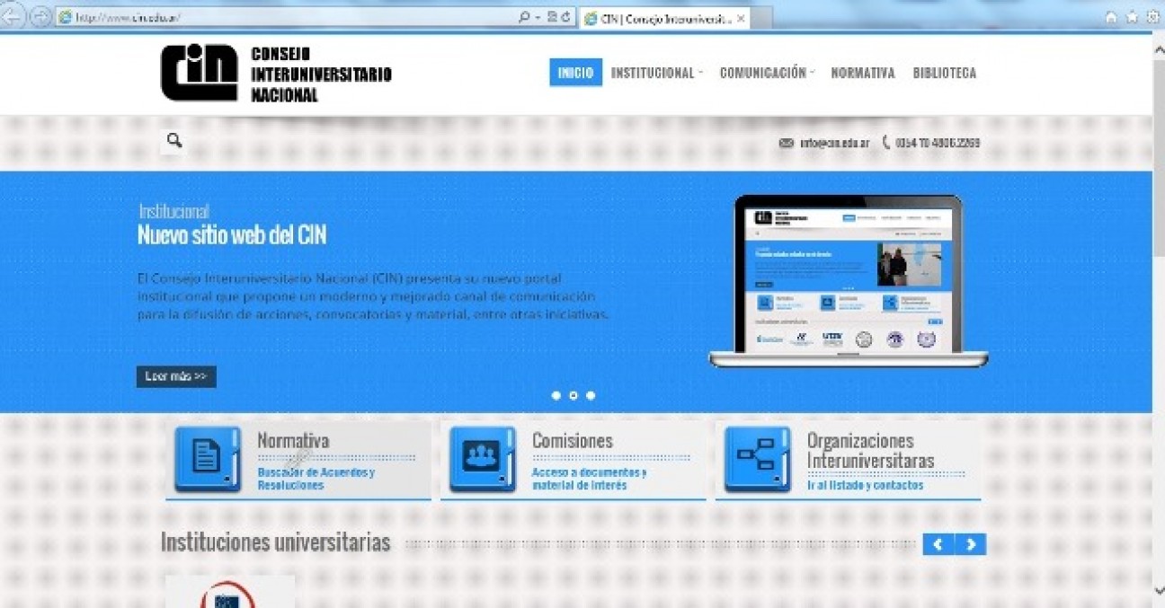 imagen El CIN renovó su sitio web 