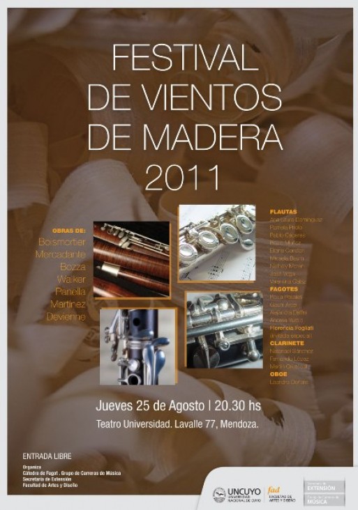 imagen Festival de Vientos de Madera en el Teatro Universidad  