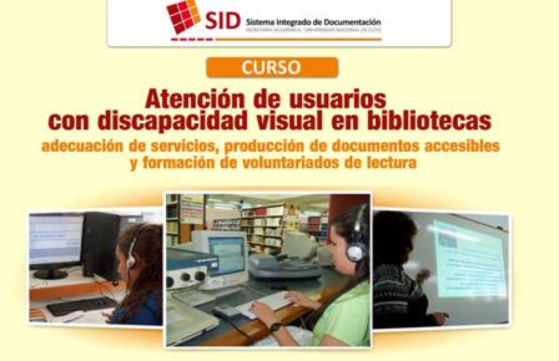 imagen Comienza el Curso de "Atención de Usuarios con discapacidad visual en bibliotecas"