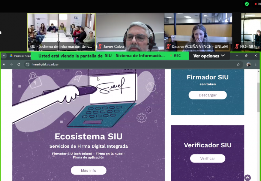 imagen El SIU, en encuentro virtual, compartió novedades en cuanto a Firma Digital
