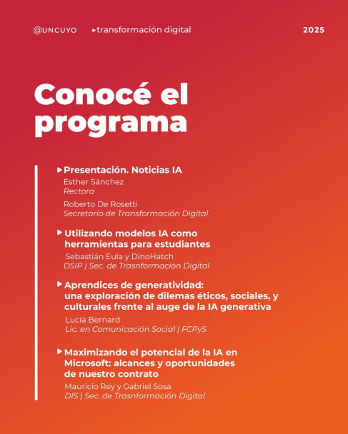 imagen Programa de la charla del 31/03/2025