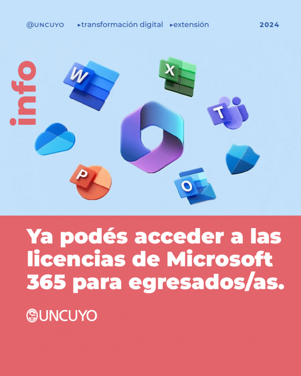 imagen Microsoft 365: Están disponibles las licencias para egresados/as